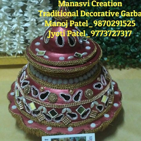 Exclusive Handmade Decorative Garba's Available For Navratri Only For Pre Booking_ Choose From Various Designs Purely Handmade Work Customized Designs & Limited Editions  @2019 @Traditional Garba @ Decorative Garba @ Garba Port @ Navratri Garbi @ Jay Bhavani @ Jay Ambe @ Jay Matadi  From Manasvi Creations  Book Now  Manasvi Creations Manoj Patel _9870291525 Jyoti Patel _9773727317 Garba Decor, Jay Ambe, Diy Jar, Model Blouse, Latest Model Blouse Designs, Diy Jar Crafts, Blouse Models, Decorative Pots, Jar Crafts