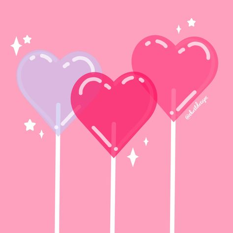 Kawaii Lollipop, Theme Widget, Valentine's Day Poster Design, Valentine's Design, Lollipop Design, Heart Kawaii, Valentine Cartoon, Valentines Day Cartoons, Kawaii Valentine