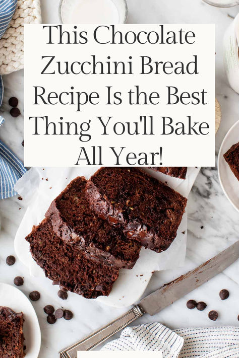 This Chocolate Zucchini Bread Recipe Is the Best Thing You'll Bake All Year Double Chocolate Zucchini Bread Recipe, Zucchini Bread Recipes Chocolate, Chocolate Zucchini Loaf, Chocolate Zucchini Bread Recipe, Chocolate Bread Recipe, Zucchini Bread Recipe, Chocolate Zucchini Bread, Chocolate Bread, Zucchini Bread Recipes