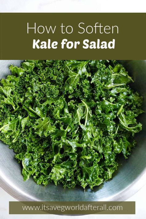 Massaging kale makes it less bitter and softer for better-tasting salads! Learn how easy it is to soften kale with a little bit of oil or acid in this tutorial.