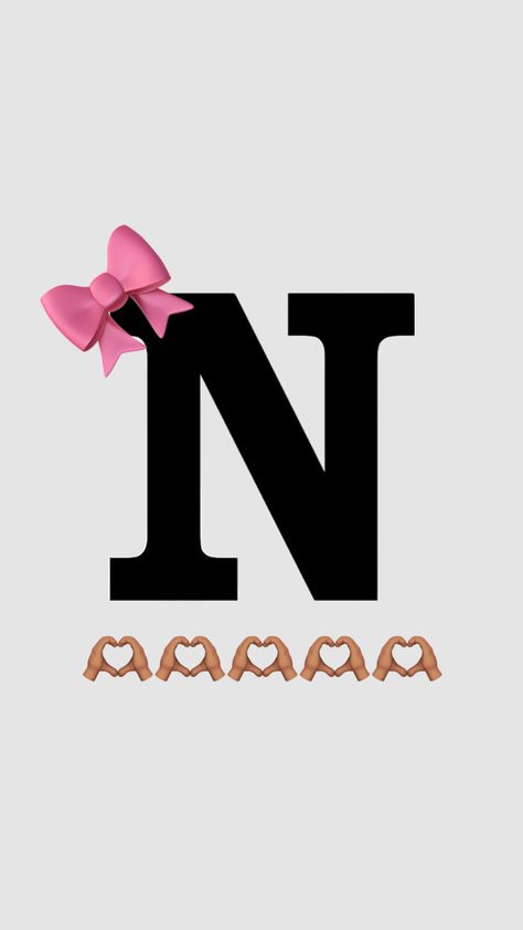 N Letter Wallpaper, Letter N Aesthetic, Initials Aesthetic, N Wallpaper Letter Aesthetic, D N, N Wallpaper, Collage Photo Frame Design, N Letter, Cute Iphone Wallpaper Tumblr