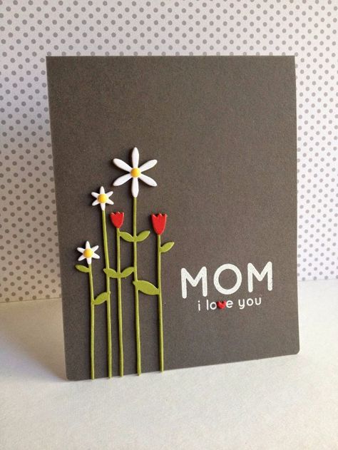 DIY Mothers Day Cards - Tall Flowers for Mom - Creative and Thoughtful Homemade Card Ideas for Mom - Step by Step Tutorials, Best Quotes, Handmade Projects http://diyjoy.com/diy-mothers-day-cards Flowers For Mom, Birthday Cards For Mom, 카드 디자인, Mom Cards, Mother's Day Diy, Birthday Cards Diy, Mors Dag, Mothers Day Crafts, Mother's Day Card