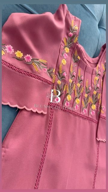 New Embroidery Designs Suits, Applic Work, Sketch Dress, Punjabi Dress Design, Painting Colour, Nimrat Khaira, Casual Work Attire, Embroidery Fashion Detail, Punjabi Outfits