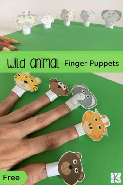 Finger Puppet Activities, Finger Puppet Crafts Preschool, Animal Offspring Activities, Activities For Wild Animals, Animals Activity For Kindergarten, Wild Animals Activity For Preschool, Wild Animals Activities For Kindergarten, Wild Animals Kindergarten Activities, Preschool Wild Animals Theme Activities