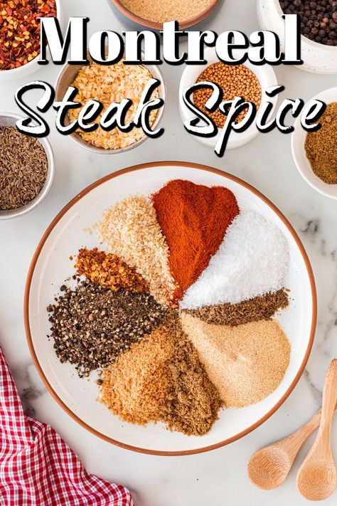 Montreal Seasoning Recipe, Grilled Steak Seasoning, Montreal Steak Seasoning Recipe, Steak Seasoning Recipe, Best Steak Seasoning, Season Steak Recipes, Montreal Steak Seasoning, Steak Spice, Spice Blends Recipes