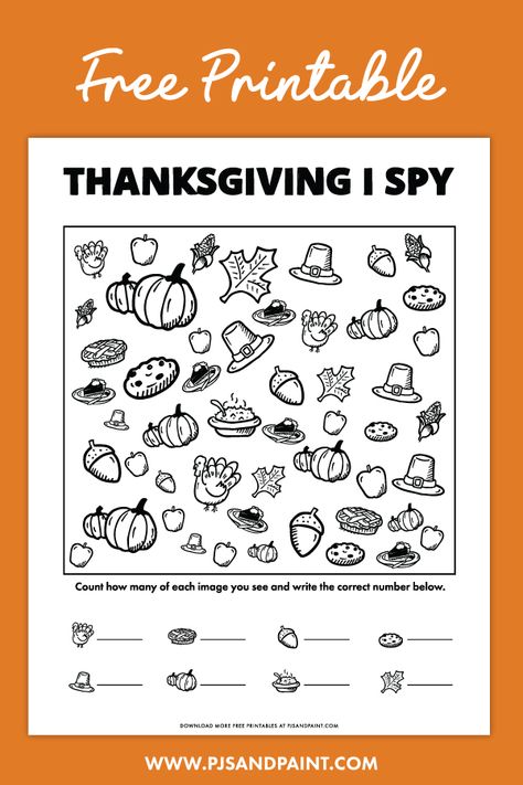 Thanksgiving Ispy Printable, November Kid Activities, Thankful Activity For Kids, Thanksgiving I Spy Free Printable, Thanksgiving Activities For Kids Free, Thanksgiving Occupational Therapy Ideas, Free Printable Thanksgiving Activities, Thanksgiving Ispy, Thanksgiving Free Printables For Kids