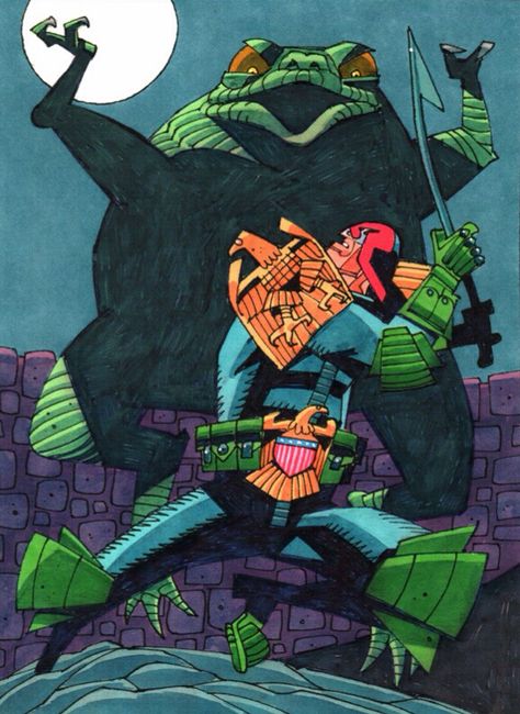 Mike Mcmahon Art, Mike Mignola Character Design, Dave Mckean Illustration, Mike Mignola Sketchbook, 2000ad Comic, Mechagodzilla 1974 Art, Mike Mignola, Frank Miller, Marvel Comics Superheroes