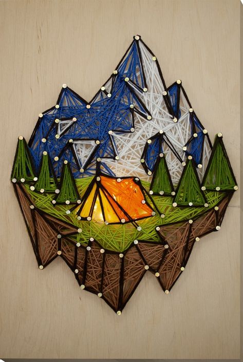 Mountain wood art