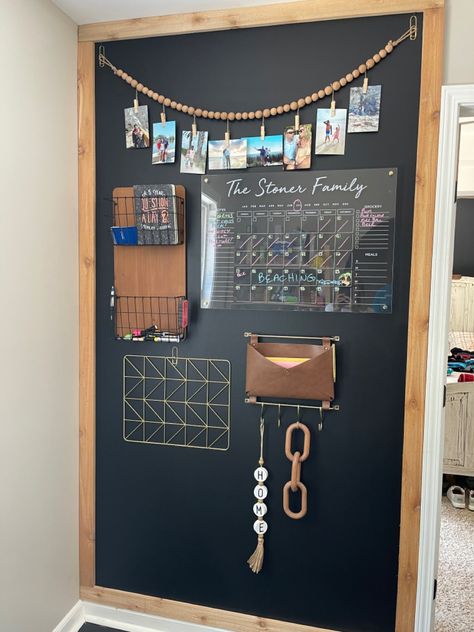 Small Apartment Command Center, Home Office Chalkboard Wall, Entry Command Center Wall, Laundry Room Small Space Storage, Rv Command Center, Wall Calendar Kitchen, Chalkboard Family Command Center, Command Wall In Kitchen, Family Wall Organiser