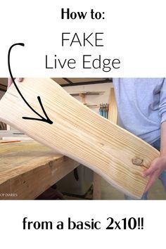 Diy Live Edge Countertop, Diy Live Edge Floating Shelves, Fake Live Edge Wood Diy, Live Edge Wall Shelves, Diy Crib Board, Wood Slabs On Wall, Fake Live Edge Wood, Faux Live Edge Wood Diy, Live Edge Crafts