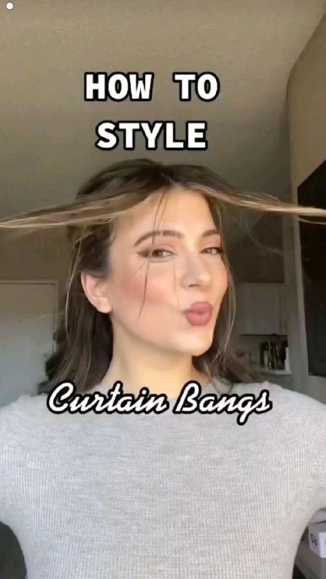 Pin by ♡!#𝑌𝑎𝑘𝑎𝑚𝑜𝑧#!♡ on Idea Pins by you in 2022 | Hair tutorial, Hair styles, Hair highlights Framing Bangs, Bangs Wavy, Bekväma Outfits, Hair Curling Tips, Face Framing Curtain Bangs, Makeup Tip, Bangs With Medium Hair, Hair Tips Video, Peinados Fáciles Para Cabello Corto