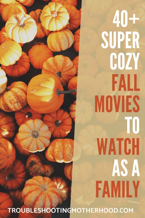 A list of over 40 movies that are fun to watch as a family, broken down into age-appropriate groups. There is something for every age group from classic movies, cartoons, and spooky and coming-of-age movies. Great way to spend some fun time with your kids on a rainy day. Fall movie bucket list, fall movie night with the family that kids will love. October Movie Night Ideas, Classic Fall Movies List, Best Movies To Watch In The Fall, Mom And Daughter Movie Night Ideas, Fall Disney Movie List, Fall Movies For Toddlers, Fall Family Movie Night Ideas, Kids Fall Movie Night, Movies To Watch During Fall