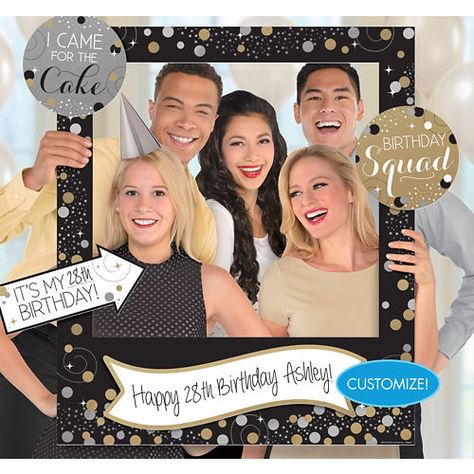 Giant Sparkling Celebration Birthday Photo Frame Kit Party Photo Frame, Happy 28th Birthday, 75th Birthday Parties, Birthday Props, 100th Birthday Party, Birthday Photo Booths, Birthday Photo Frame, Birthday Photo Props, Celebration Birthday