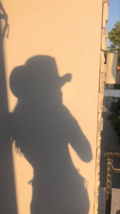 Cowgirl Shadow, Cowgirl Aesthetic, Sun, Wall, Instagram