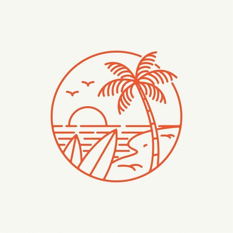 Vibes Logo, Summer Logo, Surf Logo, Tattoo Zeichnungen, Mini Drawings, Surf Art, 로고 디자인, Tattoo Drawings, Logo Inspiration