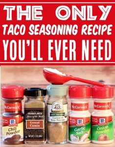 Taco Seasoning Recipe for 1 lb meat. BEST Homemade seasoning for your tacos... once you try it, you'll never go back to the packets from the store again! Plus, it's so fast and easy to make! Go grab the recipe and give it a try this week! Taco Mix Recipe Homemade Seasonings, Quick Taco Seasoning, Homemade Taco Seasoning Recipe For 1lb Of Meat, Homemade Taco Seasoning For 1 Pound Of Meat, Diy Taco Seasoning For 1 Lb Meat, Spicy Taco Seasoning Recipe, Gf Taco Seasoning Recipe, Taco Seasoning Recipe 1 Lb Meat, Seasoning For Nacho Meat