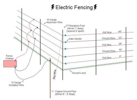 The Advantages In Using Electric Fence As Your First Line Of DefenseMy Family Survival Plan Electric Fence For Cattle, Solar Electric Fence, Livestock Fence, Electric Fence Energizer, Electric Fencing, Electrical Symbols, Home Electrical Wiring, Horse Fencing, Electrical Circuit Diagram