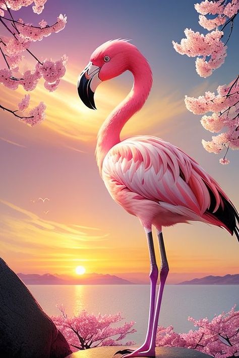 Pink Flamingo Aesthetic, Flamingos Painting, Flamingo Aesthetic, Flamingo Paintings, Pelican Drawing, Flamingo Drawing, Painting Flamingo, Pink Flamingo Wallpaper, Flamingo Artwork