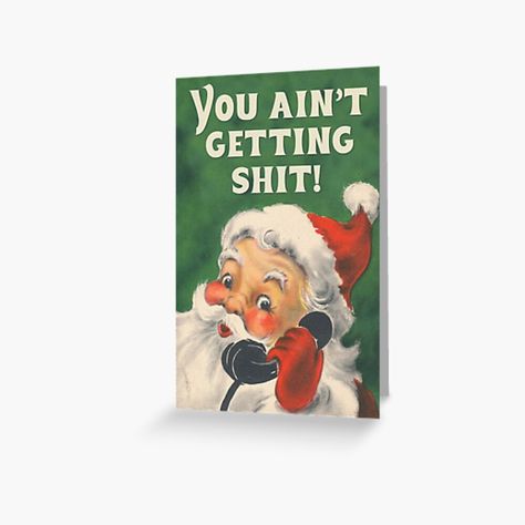 Christmas Invitation Card, Mid Century Christmas, Christmas Poinsettia, Vintage Santa Claus, Funny Christmas Gifts, Holiday Greeting, Christmas Invitations, Christmas Gifts For Friends, Father Christmas