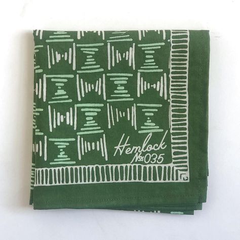 hemlock goods hattie bandana no. 35 - Piper & Chloe Eco Friendly Gift Wrapping, Bandana Design, Bandana Dog, Cotton Bandanas, Red Bandana, Hand Drawn Pattern, Cloth Napkin, Hand Screen Printed, Scarf Design