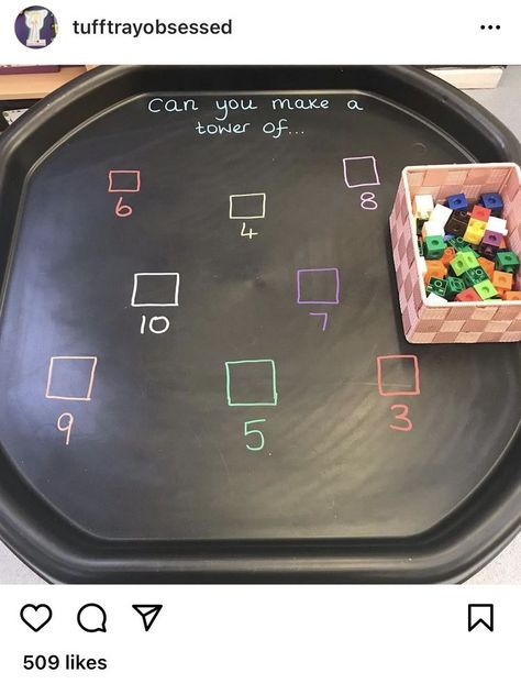 Easy Early Years Activities, Tuff Tray Ideas Eyfs Literacy, Number Day Ideas, Maths Activities Eyfs Tuff Tray, Early Years Numeracy, Numbers Tuff Tray Ideas, Tuff Tray Ideas For Reception, Eyfs Numeracy Activities, Counting Tuff Tray Ideas