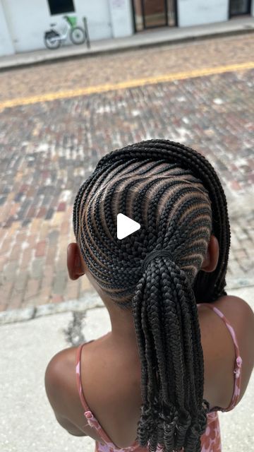 African Cornrows Natural Hair, Kids Braided Ponytail With Beads, Kids Braids With Beads Simple, 2 Ponytail Hairstyles For Kids, Cute Hairstyles For Black Kids 9-10, Braids With Curls For Kids, Kids Braided Hairstyles Black Children, Stitch Braids Into Bun, Cute Braided Hairstyles For Kids