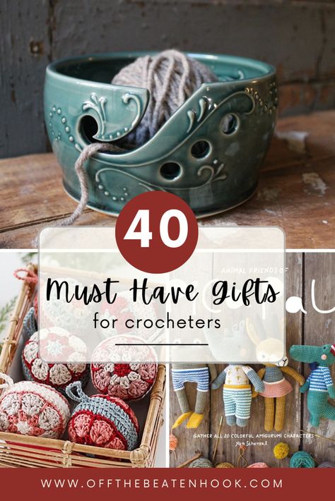 40 Must Have Gifts for Crocheters (2023) Gifts For A Crocheter, Crochet Christmas Gifts For Coworkers, Crocheting Gift Ideas, Crochet Christmas Practical Gifts, Gift For Crocheter, Gift Ideas For Crocheters, Gifts For Crafty People, Gifts For Crochet Lovers, Handmade Crochet Yarn Bag Gift