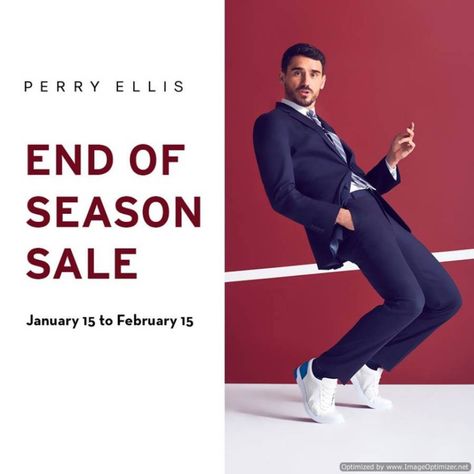 Step out in style in your latest finds from Perry Ellis End of Season Sale. February 15, Update Your Wardrobe, Perry Ellis, End Of Season Sale, Sale Poster, In Style, Quick Saves