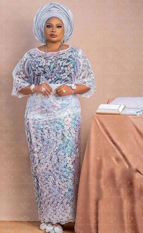 Lace And Wrapper Styles, Buba Blouse And Wrapper, Oleku Iro And Buba Styles Lace, Latest Iro And Buba Lace Styles, African Mother Of The Bride Dresses, Blouse And Wrapper Styles Lace 2020, Iro And Buba Styles Lace Classy, Lace Blouse Styles For Wrapper, Iro And Blouse Lace Styles Latest