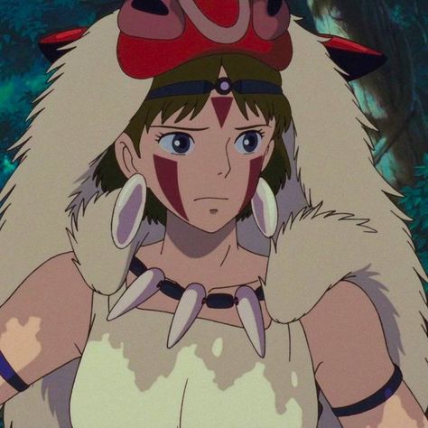 Universal Language, Princess Mononoke, Anime Character, Red, Pattern, Anime, Beauty