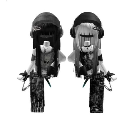 Matching Rblx Outfits, Emo Roblox Matching Outfits, 3 Matching Roblox Avatars, Matching Fits Roblox R6, R15 Girl Avatars, Roblox Matching Outfits Codes Y2k, Roblox Woman Avatar, Roblox Outfit Inspo Emo, Female Avatar Emo