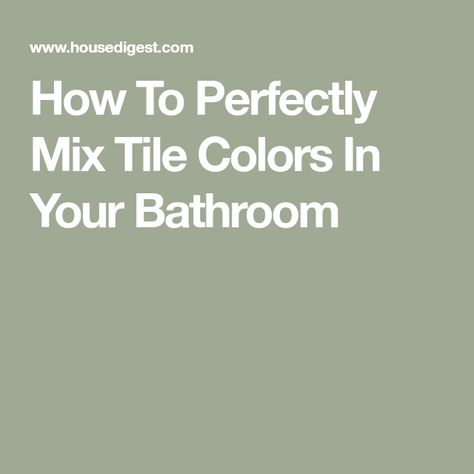 How To Perfectly Mix Tile Colors In Your Bathroom Bathroom Tile Colour Combinations, Tile Pairings Bathroom, Yellow Tile Bathroom, Tile Color Palette, Brown Tile Bathroom, Bathroom Tiles Combination, Multi Color Tile, Colourful Bathroom, Dal Tile