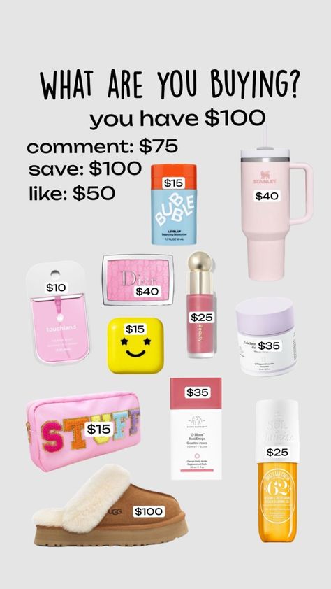 #selfcareaesthetic You Have 100 Dollars To Spend, Things To Get From 5 Below, Skin Care 101, Kids Skin Care Products, Cute Gift Box Ideas, Amazon Needs, Cheap Skin Care Routine, Making A Gift Basket, How To Have Style