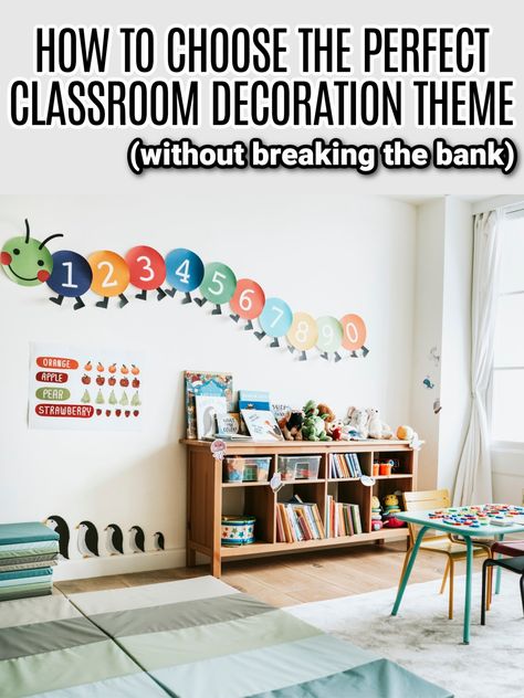 how to decorate your classroom on a budget Toddler Classroom Decorations, Preschool Room Decor, Infant Room Daycare, Preschool Classroom Themes, Infant Toddler Classroom, Preschool Decor, Daycare Decor, Infant Classroom, Preschool Rooms