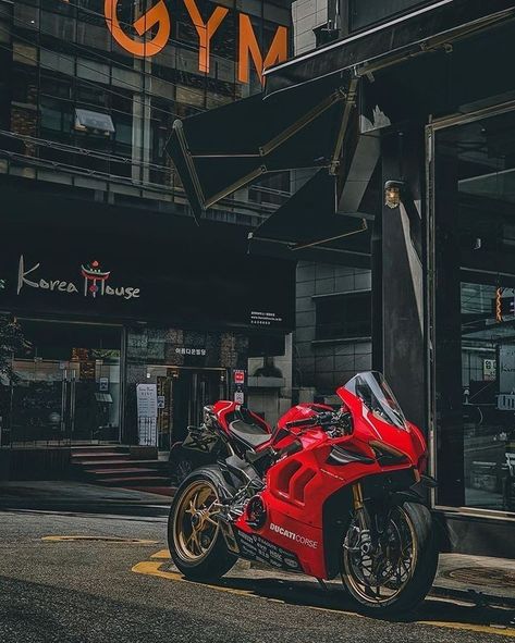 Red Motorcycle, Ducati Panigale, Ducati, Bike, Gym, Red, Instagram