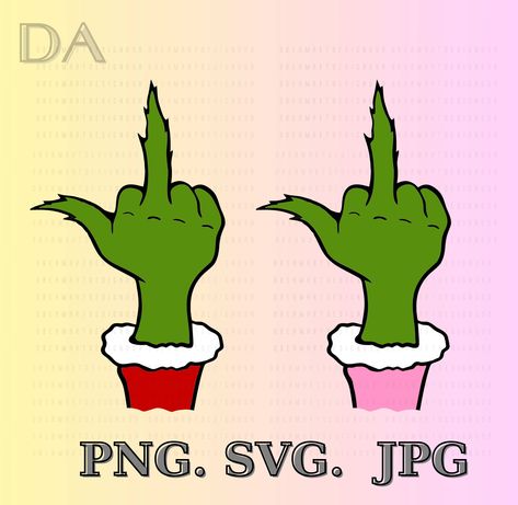 Grinch Middle Finger, Grinch Fingers, How To Draw Fingers, Grinch Png, Grinch Hands, Mr Grinch, Svg Grinch, Christmas Grinch, Decal Paper