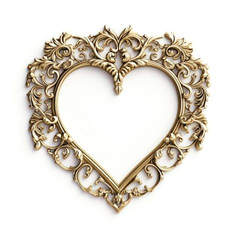 Elegant ornate heart-shaped frame | free image by rawpixel.com / Aum Heart Border Frame, Heart Themed Wedding, Heart Shaped Mirror, Heart Border, About Heart, Crafting Inspiration, Antique Frame, Heart Shaped Frame, Filigree Heart