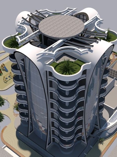 Hotel Design Architecture, Facade Architecture Design, Residential Building Design, Modern Architecture Building, Building House Plans Designs, Architectural Floor Plans, Skyscraper Architecture, Architect Design House, Architecture Model House