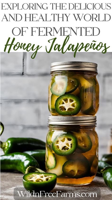 Fermented Honey Jalapeños Fermented Jalapenos, Fermented Honey, Fermented Veggies, Jalapeno Recipes, Fermentation Recipes, Fermented Vegetables, Pickling Jalapenos, Stuffed Banana Peppers, Pickling Recipes