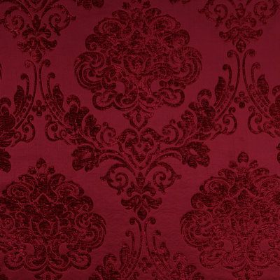 Tonal Damask Design Rodeo Home Color: Red | Rodeo Home Tonal Damask Chenille | Casino Fabric 56.0 W in Red | 56" W | Wayfair Red Room Wallpaper, Satin Fabric Texture, Computer Images, Red Satin Fabric, Damask Design, Red Damask, Scorpio Season, Fabric Red, Red Rooms