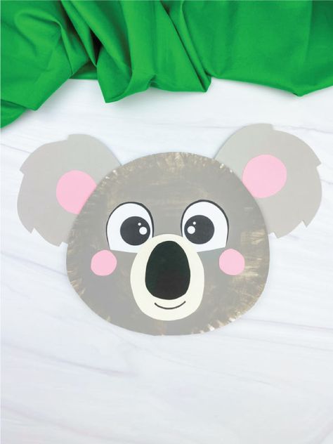 Koala Template Free Printable, Koala Preschool Craft, Koala Template, Parade Banner, Koala Craft, Paper Plate Art, Zoo Preschool, Animal Crafts Preschool, Zoo Crafts