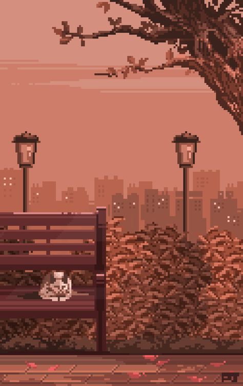 ArtStation - After Rain, Pixel Jeff Pixel Art Halloween, Pixel Gif, Pixel Art Landscape, San Myshuno, Gif Wallpaper, Pixel Art Background, Pixel Animation, Arte 8 Bits, 8bit Art