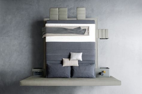 https://www.archiproducts.com/en/products/felis/fabric-storage-bed-with-upholstered-headboard-bowie_310892 Bed Top View, Materials Board Interior Design, Kitchen Layout Plans, Bathroom Design Layout, Creative Bedroom, Vanity Design, Bed Plans, Creative Home Decor, Diy Interior