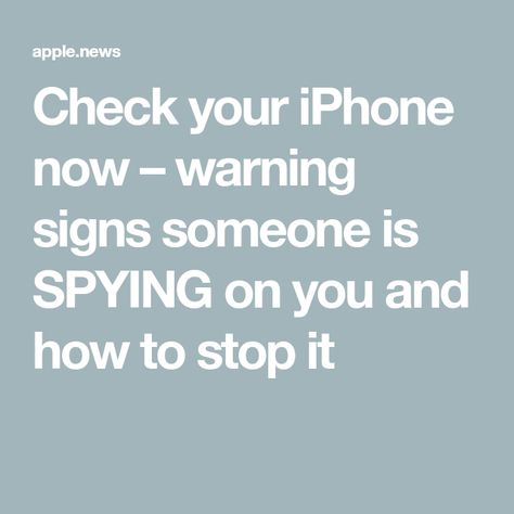 Check your iPhone now – warning signs someone is SPYING on you and how to stop it Best Vpn, Online Security, Hormone Health, Facial Recognition, Face Id, Stop It, New York Post, Warning Signs, Apple News