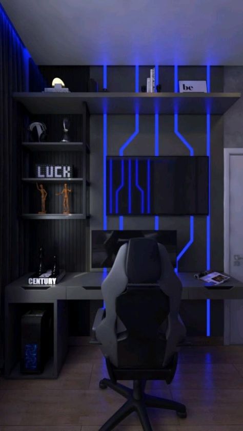 Xbox And Playstation, Deco Gamer, Games Room Inspiration, Gaming Bedroom, Gamer Bedroom, Small Game Rooms, Home Studio Setup, Gamer Room Decor, Video Game Room Design