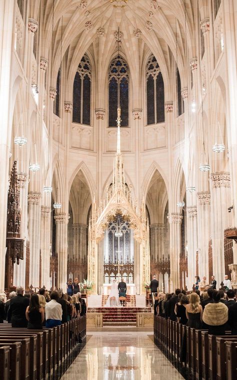 Wedding Venues Traditional, White Cathedral Wedding, Wedding At St Patricks Cathedral, Italy Cathedral Wedding, Napa Valley Wedding Dress, Wedding Venue Ideas Church, Beautiful Cathedral Wedding, Wedding Ideas Cathedral, Wedding Venue Cathedral