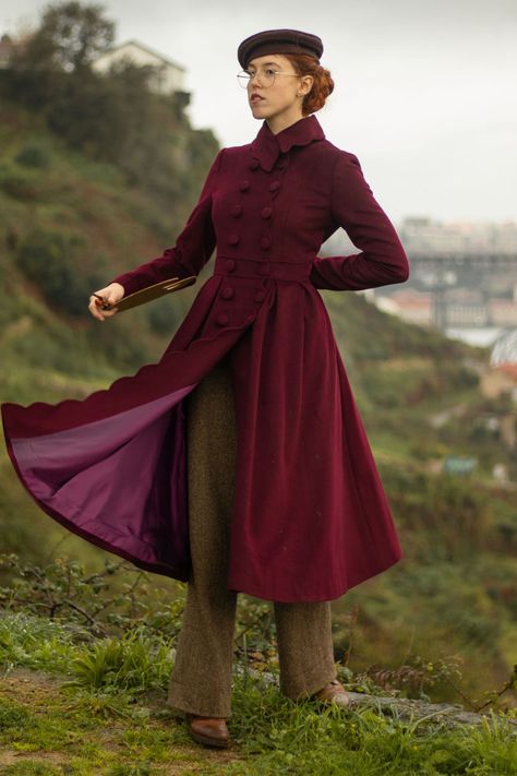 Stay cozy and fashionable this winter with the elegant Burgundy Princess coat. Embrace the season in style with this timeless piece.  SKU 4813  Link in bio   #winterfashion #stylishcoats #luxuryouterwear #WoolCoat #PrincessCoat #Xiaolizihandmade Winter Wool Dress, Wool Dress Coat, Princess Coat, Summer Coats, Luxury Outerwear, Wool Winter Coat, Long Wool Coat, Stylish Coat, Womens Jackets