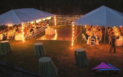 Party Tent Lighting, Wedding Table Layouts, Tent Event, Outdoor Wedding Lighting, Backyard Party Decorations, Backyard Wedding Decorations, Backyard Tent, Diy Outdoor Weddings, Wedding Backyard Reception