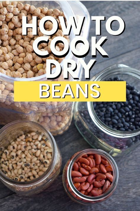 Cooking Dry Beans, Cook Dry Beans, Beans For Babies, How To Make Beans, Dry Beans Recipe, Cooking Beans, Beans In Crockpot, Cranberry Beans, Fried Beans