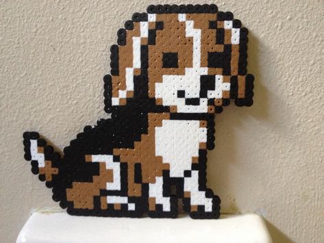 Puppy Perler by Birdseednerd Easy Perler Bead Patterns, Perler Creations, Melty Bead Patterns, Fuse Bead Patterns, Hama Beads Design, Diy Perler Bead Crafts, Hama Bead, A Ha, Bead Sprite